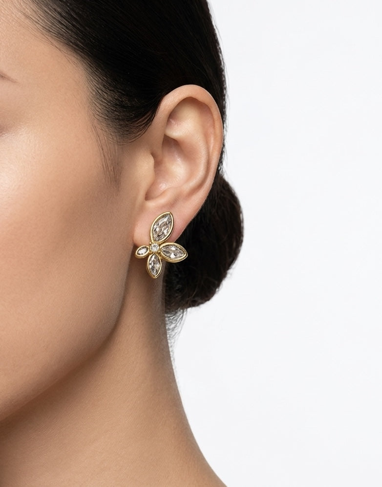 Crystal Petal Earrings