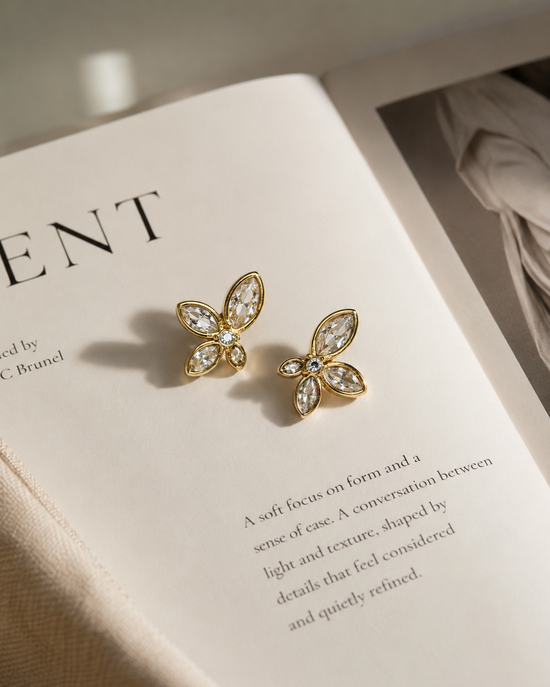 Crystal Petal Earrings