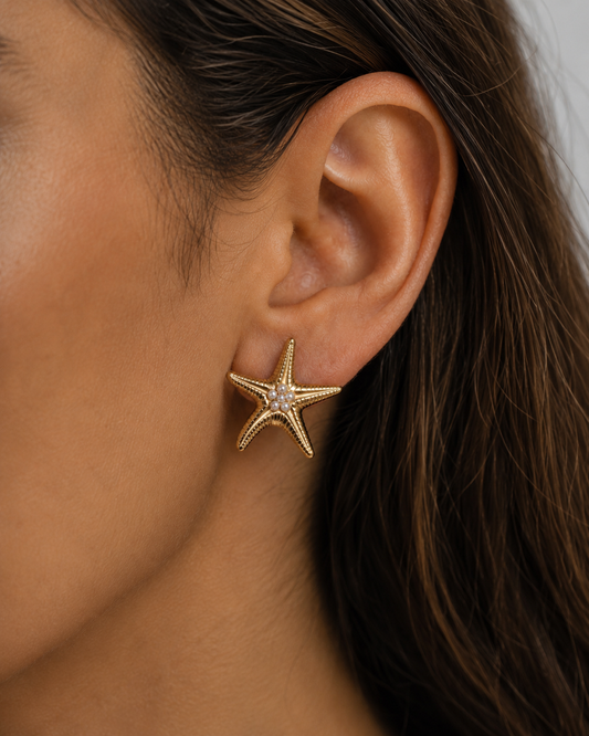 Pearl Starfish Earrings