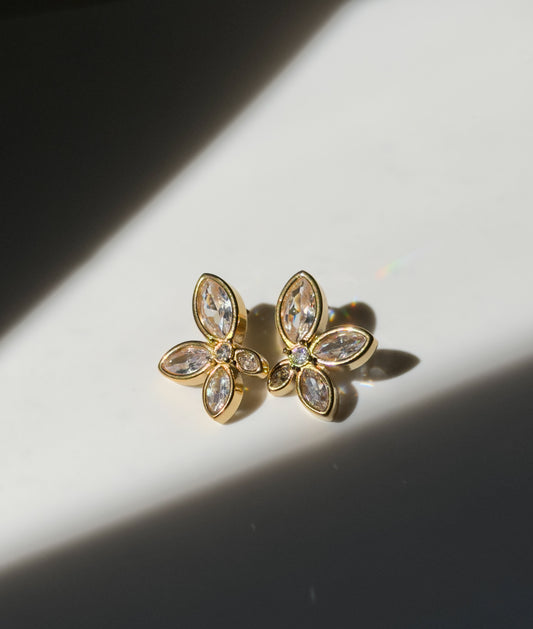 Crystal Petal Earrings
