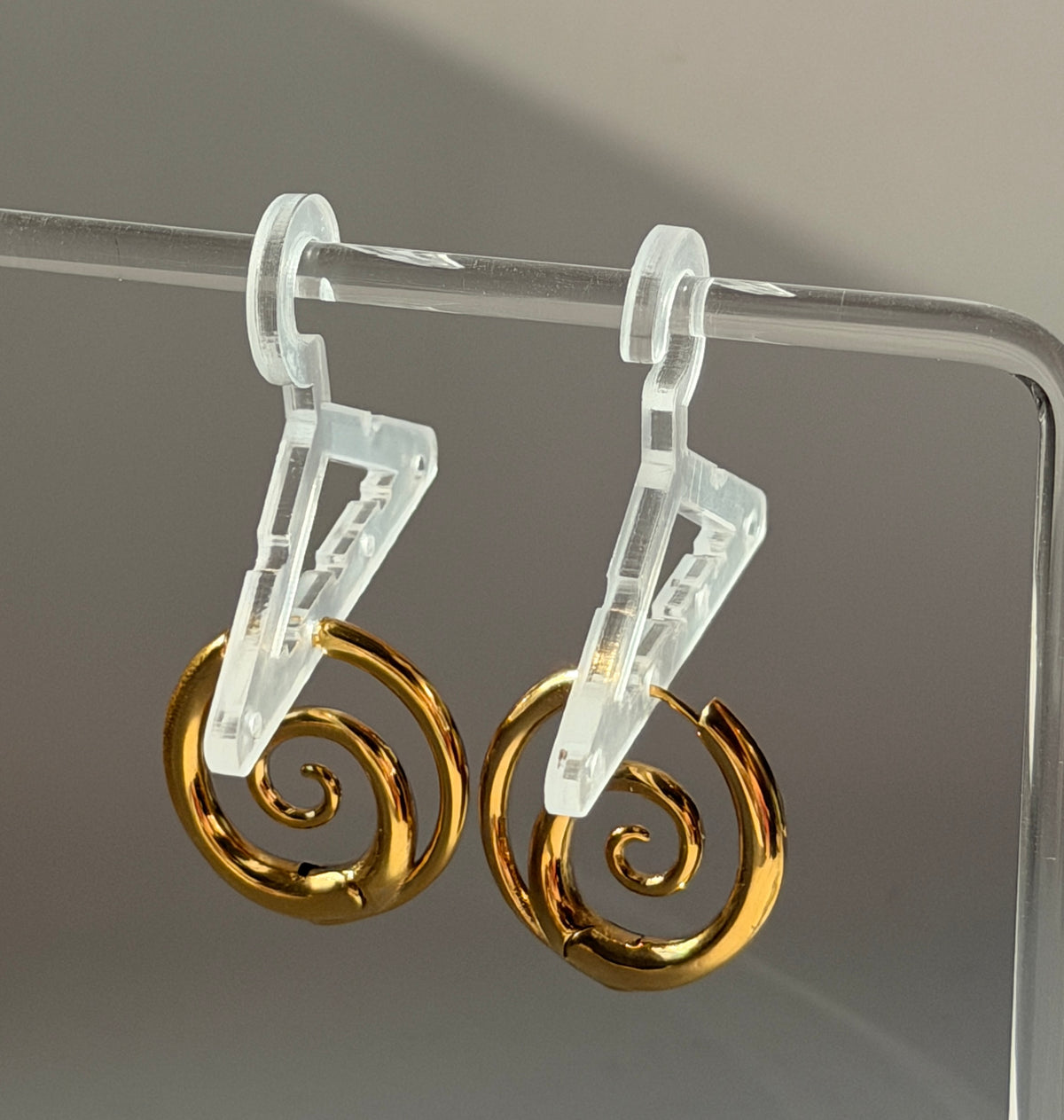 Spiral Swirl Hoop Earrings