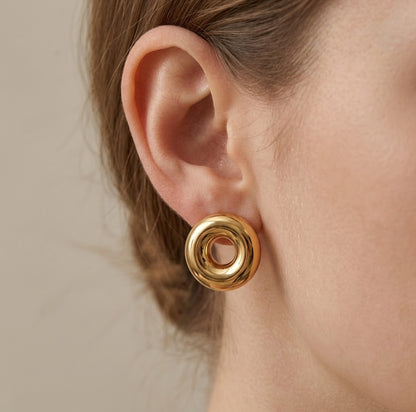 Chunky Donut Stud Earrings